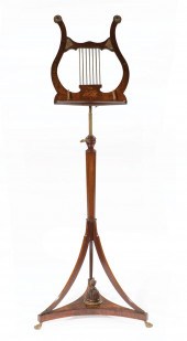 BRONZE-MOUNTED INLAID MAHOGANY