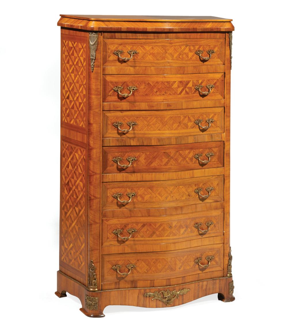 BRONZE-MOUNTED KINGWOOD AND