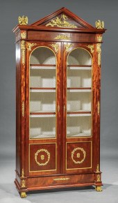 BRONZE-MOUNTED MAHOGANY BIBLIO