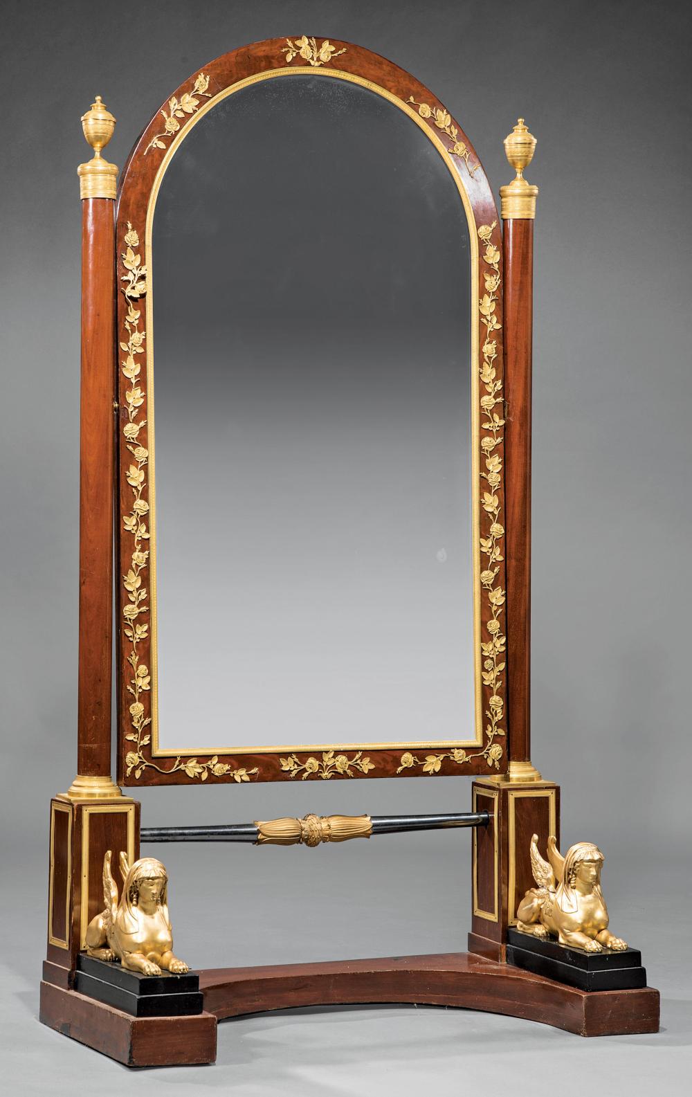BRONZE-MOUNTED MAHOGANY CHEVAL