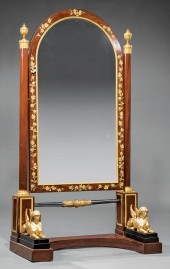 BRONZE-MOUNTED MAHOGANY CHEVAL