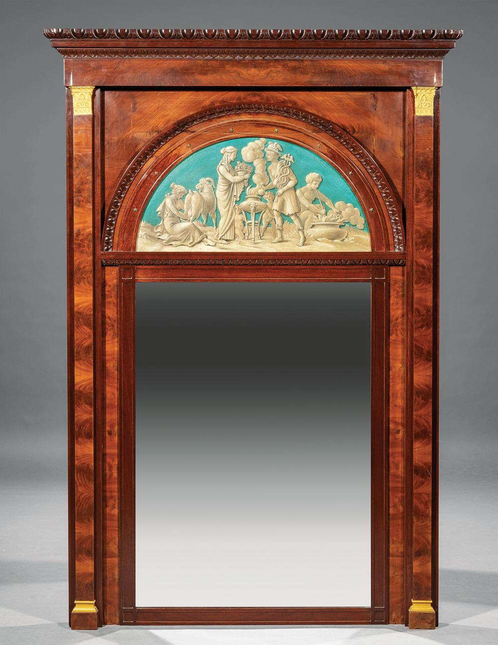 BRONZE-MOUNTED MAHOGANY PIER