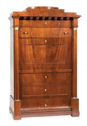 BRONZE-MOUNTED MAHOGANY SECRET