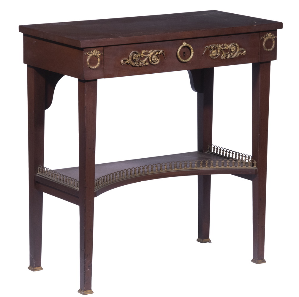 BRONZE MOUNTED MAHOGANY STAND