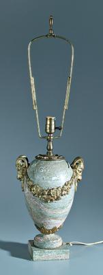 Bronze mounted marble lamp,