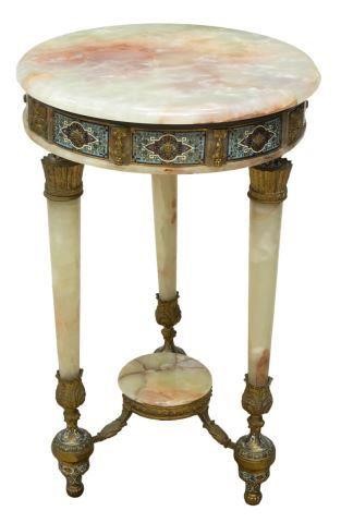 BRONZE-MOUNTED ONYX & CHAMPLEVE