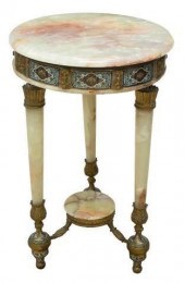 BRONZE-MOUNTED ONYX & CHAMPLEV