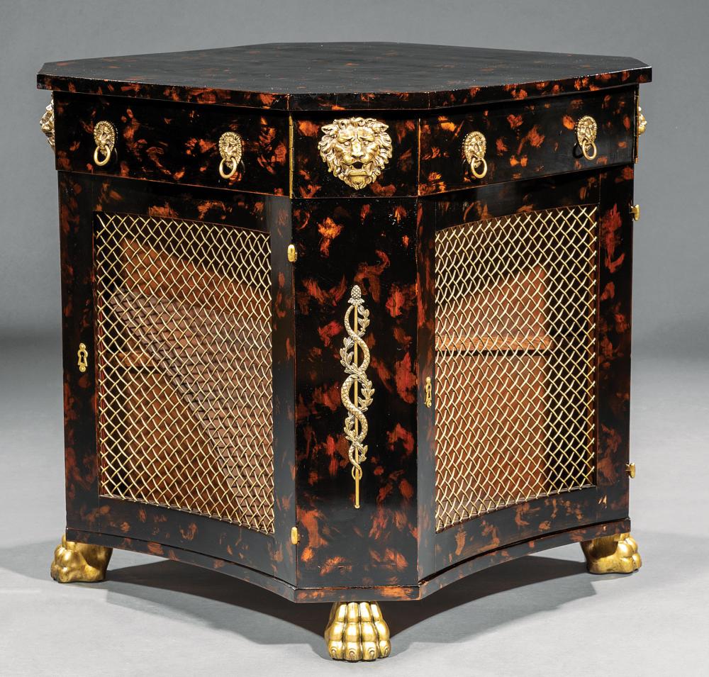 BRONZE-MOUNTED, PAINT-DECORATED