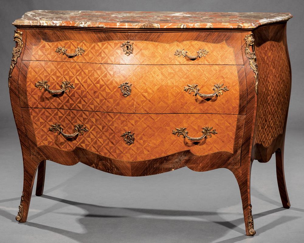 BRONZE-MOUNTED PARQUETRY BOMBé