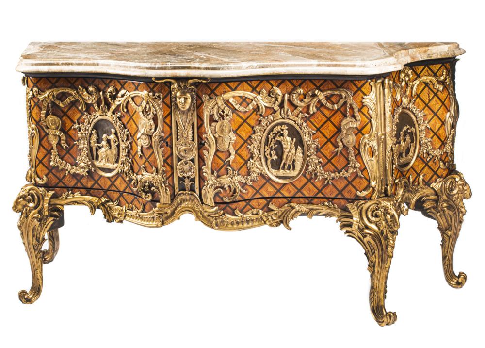 BRONZE-MOUNTED PARQUETRY, COMMODE A