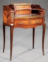 BRONZE-MOUNTED PARQUETRY LADY'
