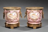 BRONZE-MOUNTED ROSE POMPADOUR