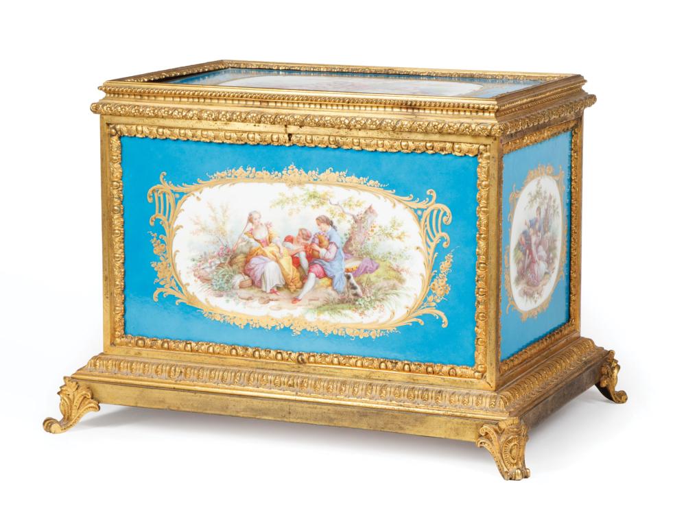 BRONZE-MOUNTED SEVRES-STYLE
