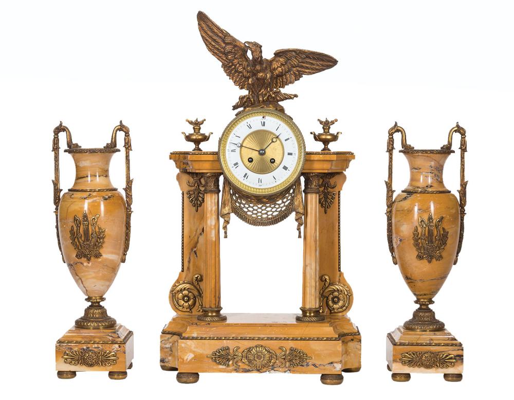 BRONZE-MOUNTED SIENNA MARBLE