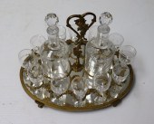 BRONZE MOUNTED TANTALUS WITH G