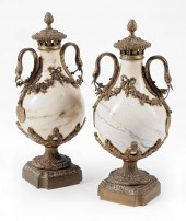 BRONZE-MOUNTED VARIEGATED MARB