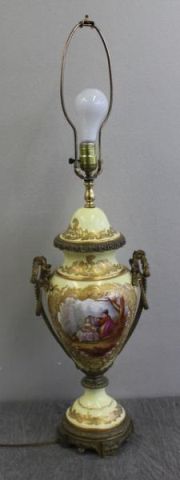 Bronze Mounted Yellow Ground Sevres