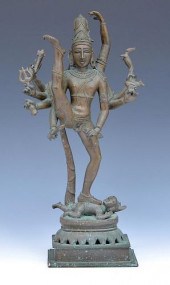 BRONZE MULTI-ARMED DEITY STATU
