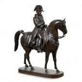 BRONZE NAPOLEON ON HORSEBACK,