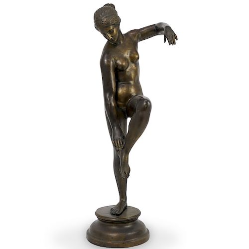 BRONZE NUDE SCULPTUREDESCRIPTION: