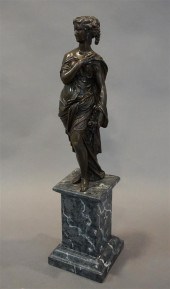 BRONZE OF A CLASSICAL MAIDEN O