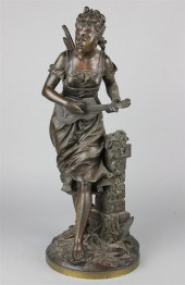 BRONZE OF A WOMAN WITH WINGS '