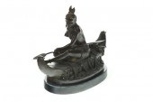 BRONZE OF AN AMERICAN INDIAN A