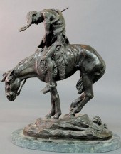Bronze of an American Indian b