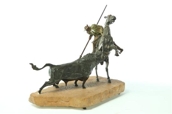 BRONZE OF BULL AND CAVALEIRO