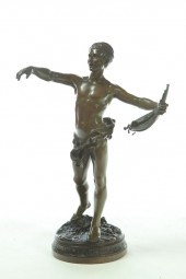 BRONZE OF MUSICIAN AFTER ANDRE