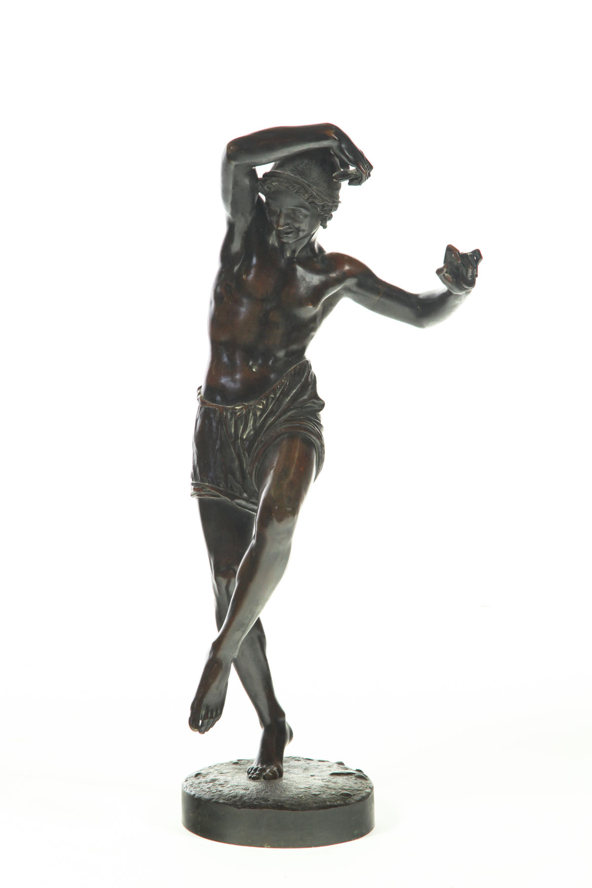 BRONZE OF YOUNG MAN DANCING
