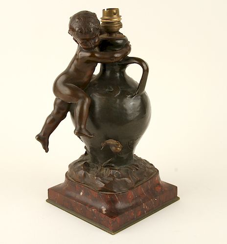BRONZE ONE LIGHT TABLE LAMP AFTER