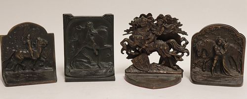 BRONZE OR CAST HORSES WITH