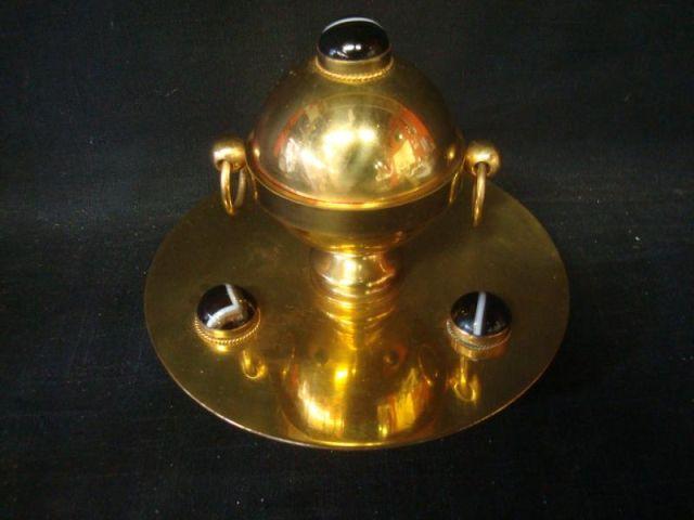 Bronze or Gilt Metal Inkwell. Great