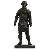 BRONZE PARATROOPER SOLDIER STA