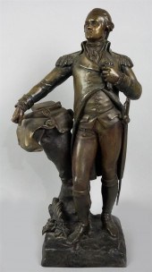 BRONZE-PATINATED SPELTER FIGUR