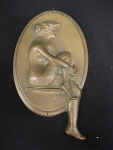 Bronze Plaque of Nude at Rest