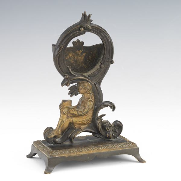 BRONZE POCKET WATCH HOLDER 7" x 4