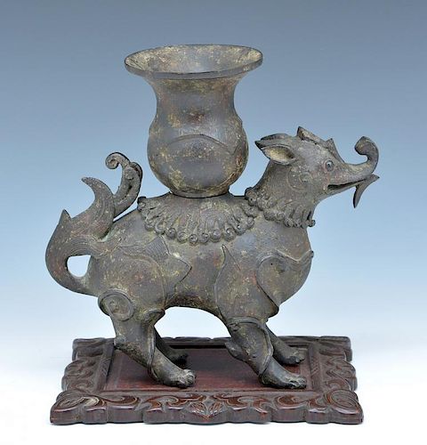 BRONZE QILIN (KIRIN) CENSERBronze