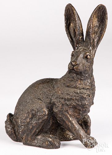 BRONZE RABBITBronze rabbit, 12 1/2"