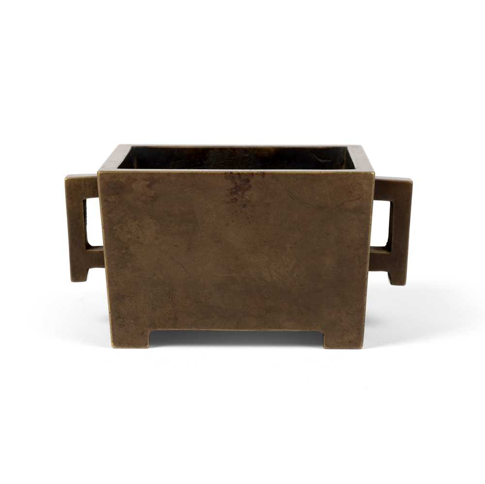 BRONZE RECTANGULAR CENSER XUANDE