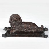 Bronze Recumbent Dog by Antoin