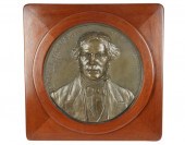 BRONZE RELIEF PLAQUE OF MICHAE