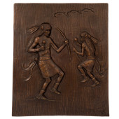 BRONZE RELIEF SCULPTURE, ALLAN