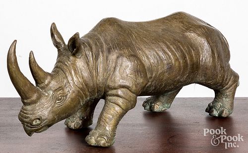 BRONZE RHINOCEROSBronze rhinoceros,
