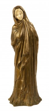 BRONZE ROBED LADY Victorin Sab