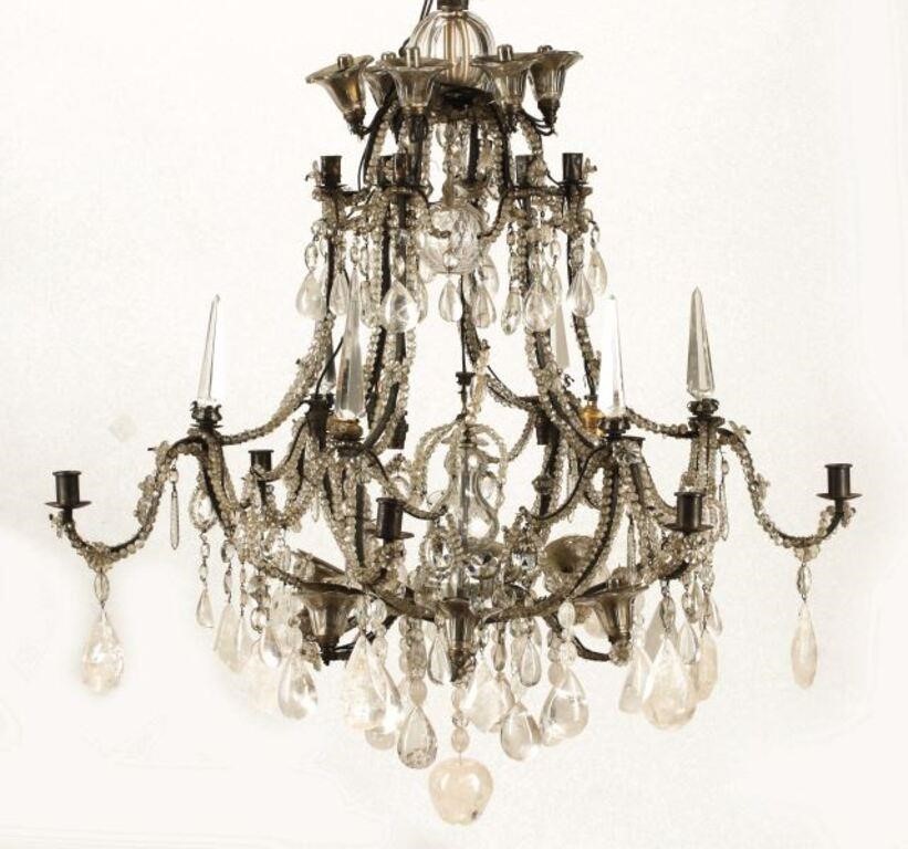 BRONZE & ROCK CRYSTAL 18-LT LIGHT