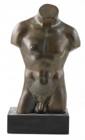 BRONZE SCULPTURE, 20TH C., MAL