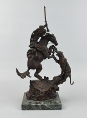 BRONZE SCULPTURE AFTER REMINGT