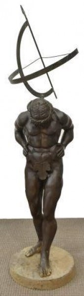 BRONZE SCULPTURE, ATLAS HOLDIN